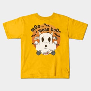 Spooky Halloween Cow Kids T-Shirt